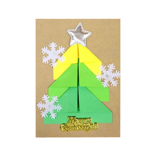 (재미스쿨) 크리스마스 카드만들기 패키지 17번 5인용 DIY 카드 꾸미기
