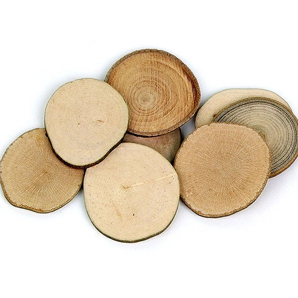 (재미스쿨) 그리기나무 원형 중 무타공 1kg 약4~5cm 천연나무조각 자연나무