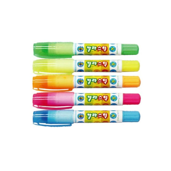 (유미) 칼라스틱 고체 형광펜 3색 5색 세트 고체형광펜 (옵션x1종)