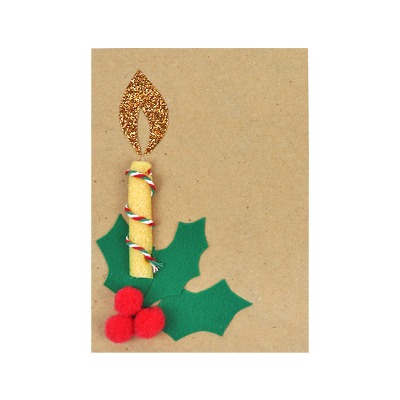 (재미스쿨) 크리스마스 카드만들기 패키지 12번 5인용 DIY 카드 꾸미기