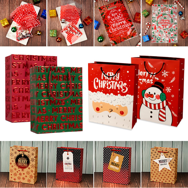 크리스마스 포장 모음 포장지 리본 봉투 쇼핑백 끈