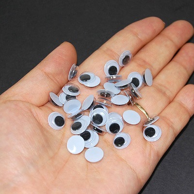 (재미스쿨) 5000 인형눈알 인형눈 DIY 인형만들기 재료 비접착 10mm x1통